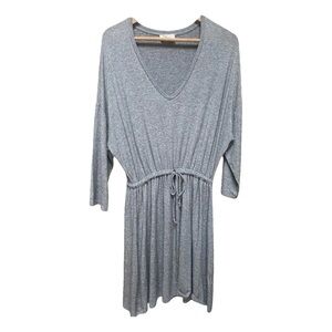 American Vintage V-Neck Dress with Drawstring Waist